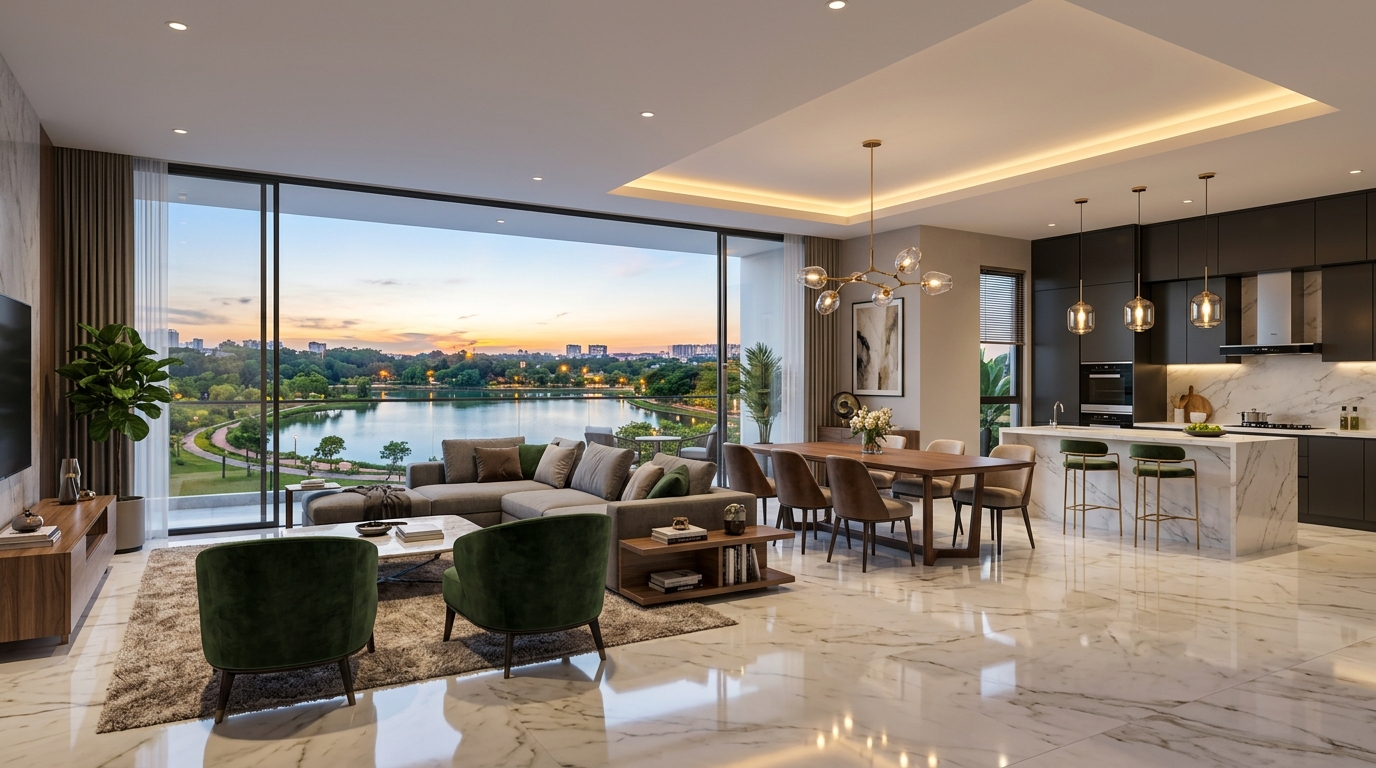 3 BHK Luxury Sky Mansion Layout Plan
